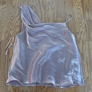 free people one shoulder shimmer top